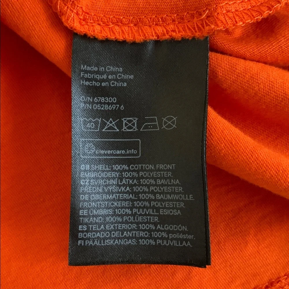 H&M Orange Short Cap Sleeve Top with Embroidered Accents - Picture 7 of 7